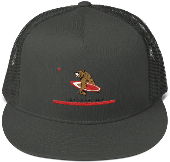 California Bear Republic Heading To Surf Mesh Back - Baseball Cap (600x600), Png Download