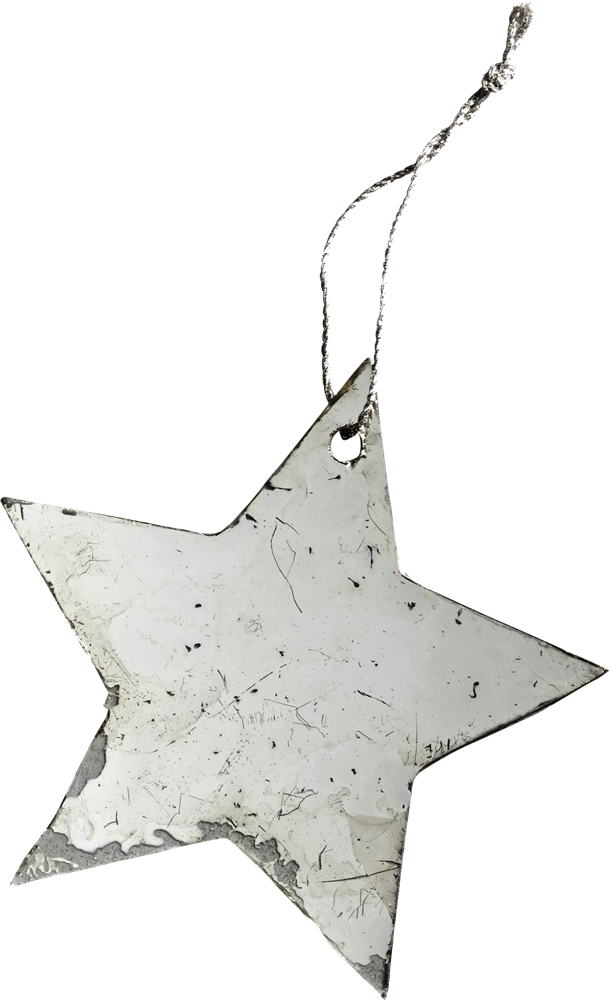 Christmas Star Antique Mirror - Construction Paper (609x1000), Png Download