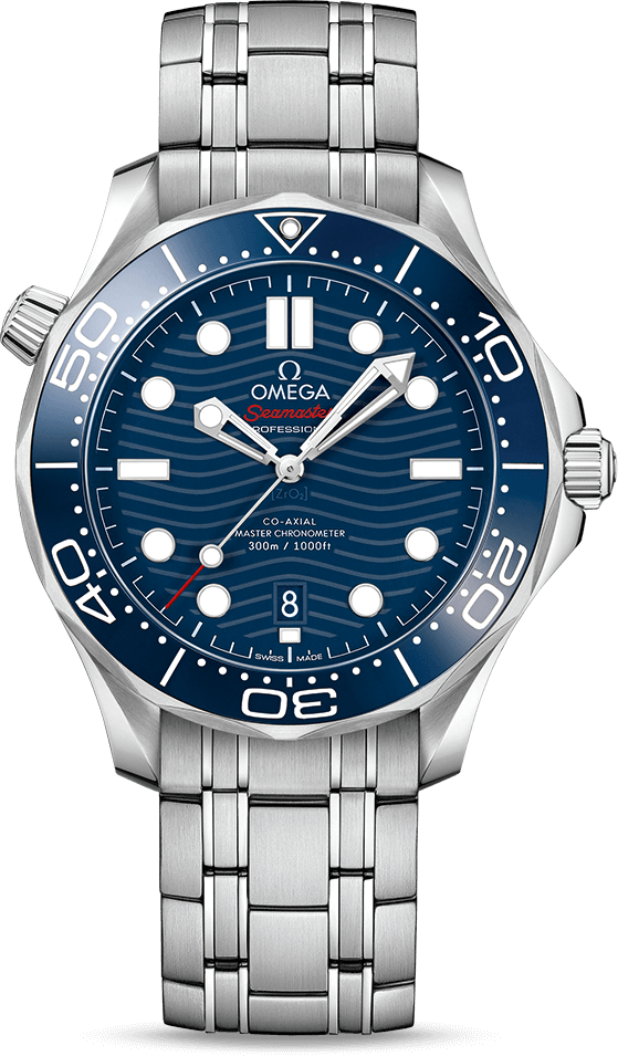 Diver 300 M Co-axial Master Chronometer Steel On Steel - Omega Seamaster 300m Black (559x955), Png Download