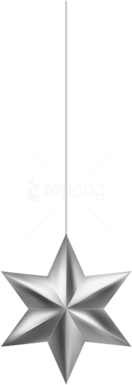 Free Png Silver Christmas Star Ornament Png - Origami (480x1365), Png Download