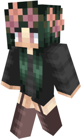 Minecraft Skins Girl With Flower Crown - Illustration (640x640), Png Download