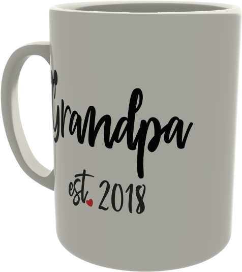 Grandpa - Est - Coffee Cup (600x760), Png Download