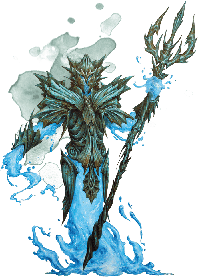 Monsters For Dungeons & Dragons Fifth Edition (5e) - Water Elemental Myrmidon 5e (725x1000), Png Download