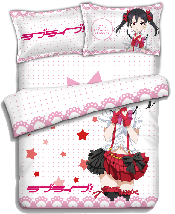 Japanese Anime Lovelive Nico Yazawa Bed Sheets Bedding - Japanese Love Pillow (800x800), Png Download