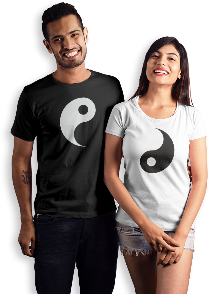 Salt And Pepper Couple Shirt (1000x1000), Png Download