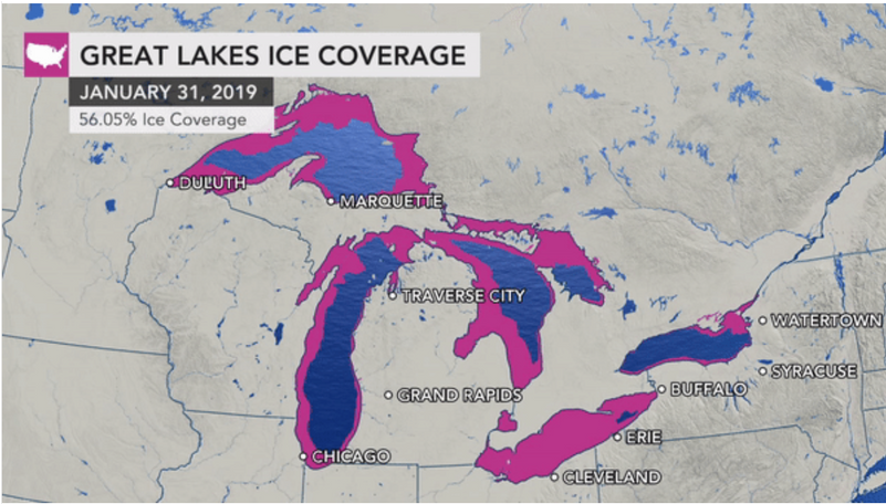Rapid Freezing Of Great Lakes During Record Cold Snap - Forks Of The Ohio 1754 (800x600), Png Download