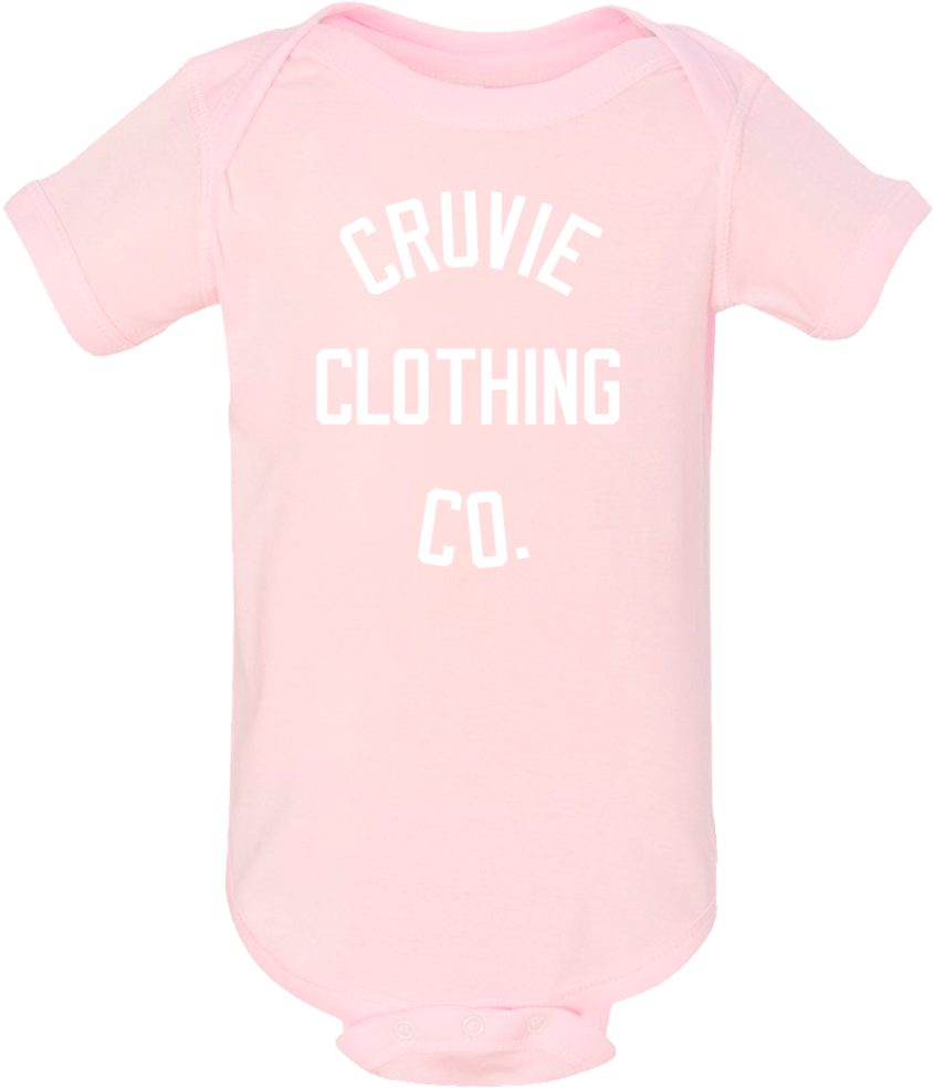 Cruvie Infant Onesie Pink Wht Ccc (1000x1000), Png Download
