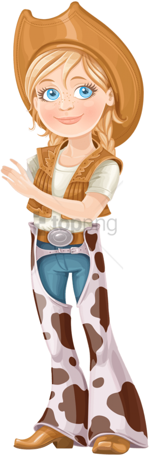 Free Png Download Cowboy Girl Cartoon Png Images Background - Illustration (480x1455), Png Download