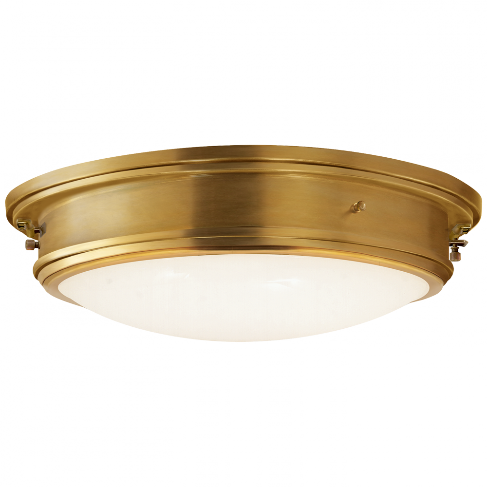 Marine Porthole Large Flush Mount In Natural Bra - Ceiling Fixture (1000x1000), Png Download