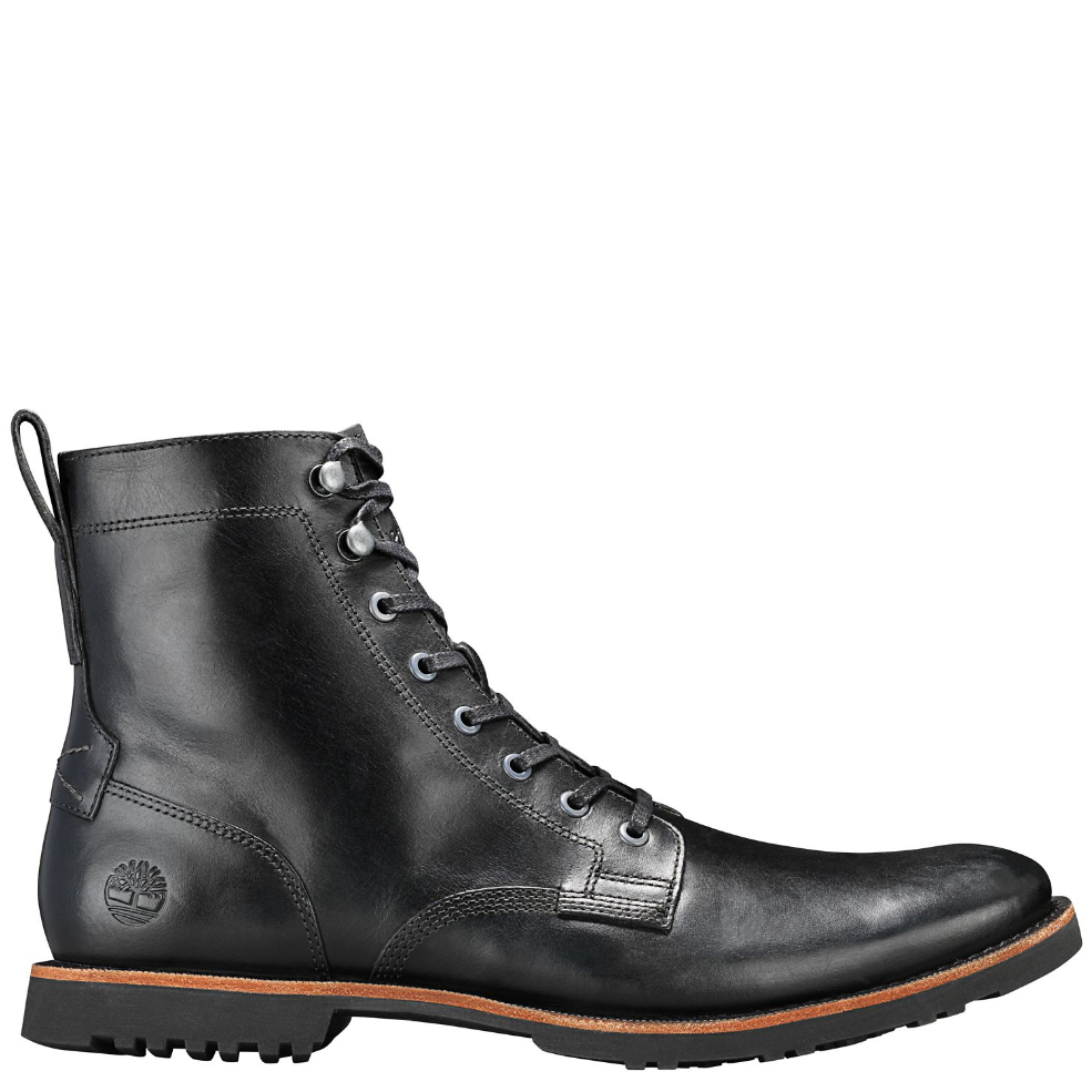 Men's City 6 Inch Side Zip Boots Black (1920x984), Png Download