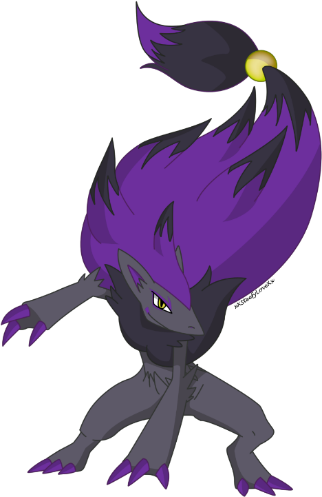 Grey Zoroark (480x727), Png Download