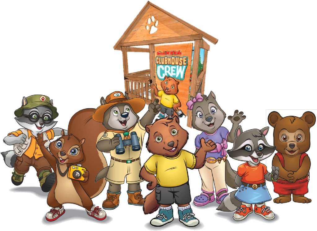 Great Wolf Lodge Clubhouse Crew - Great Wolf Lodge Cartoon Characters (1023x747), Png Download
