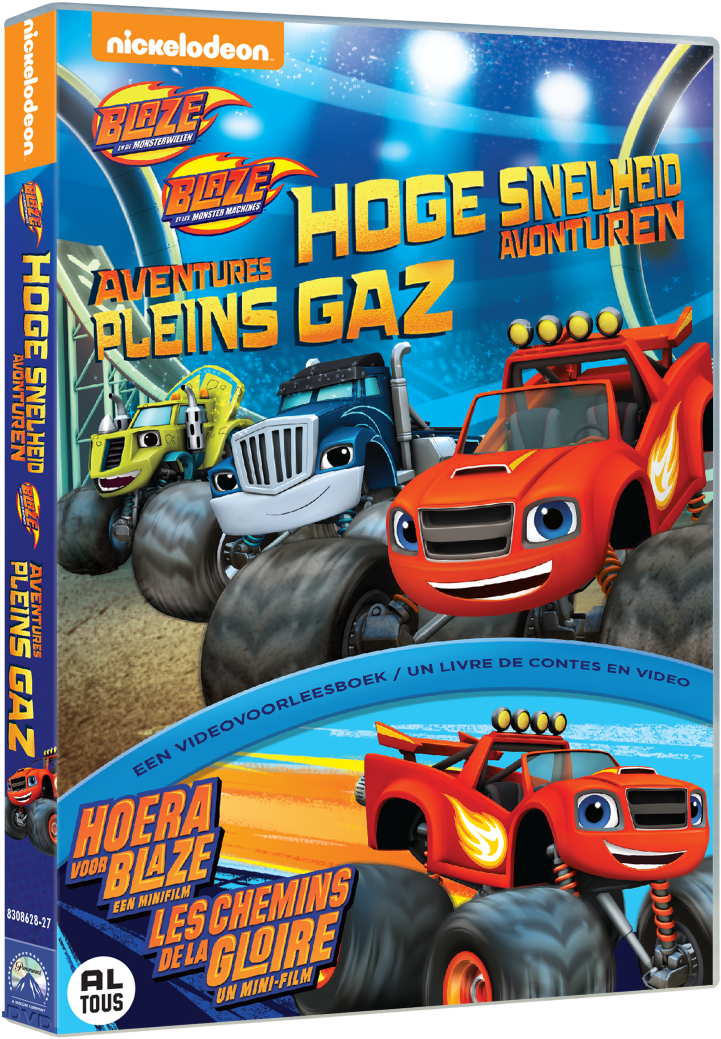 Blaze High Speed 3d - Blaze And The Monster 2016 Dvd (802x1080), Png Download