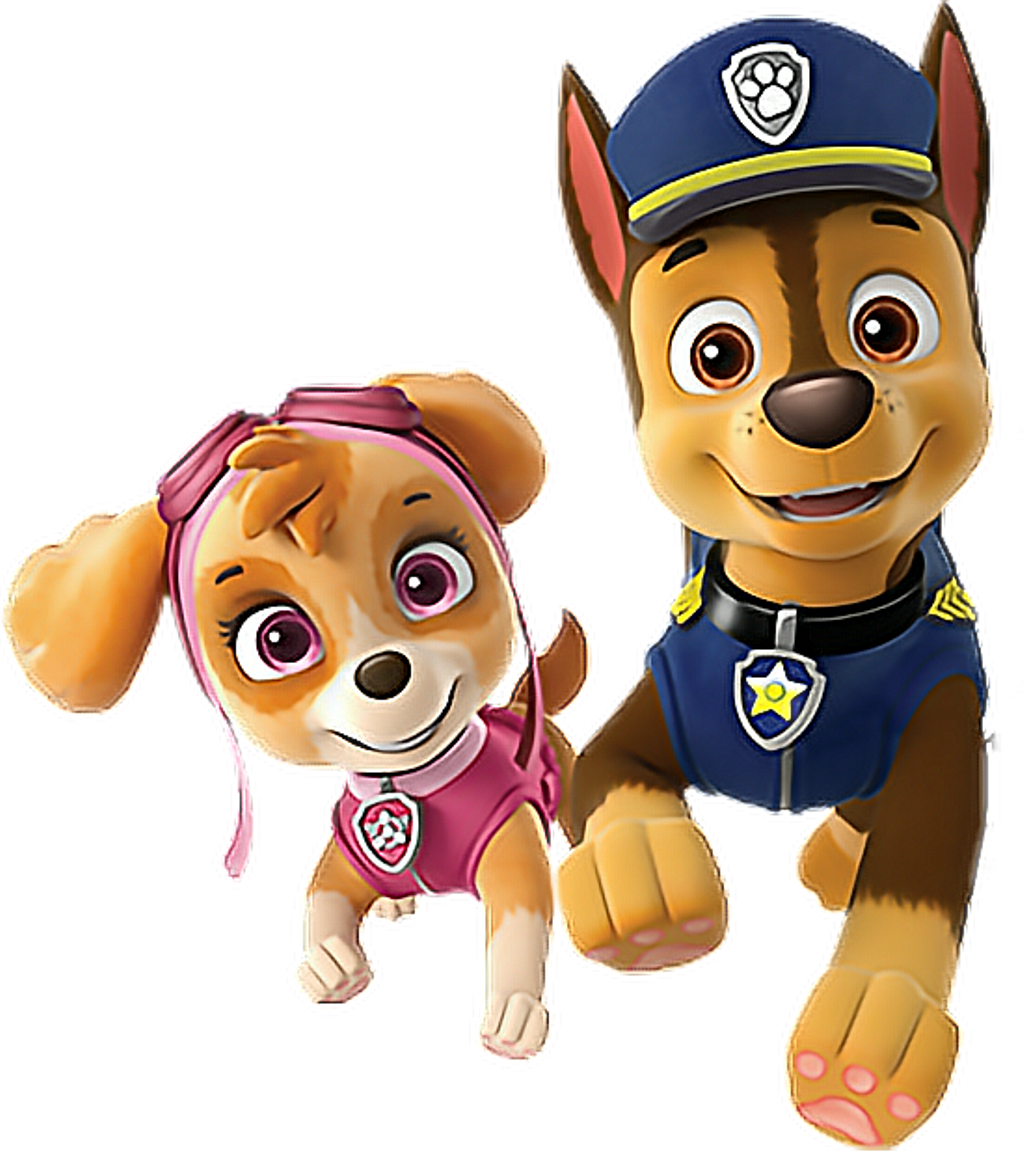 Chase Sticker - Paw Patrol Chase And Skye (1024x1151), Png Download