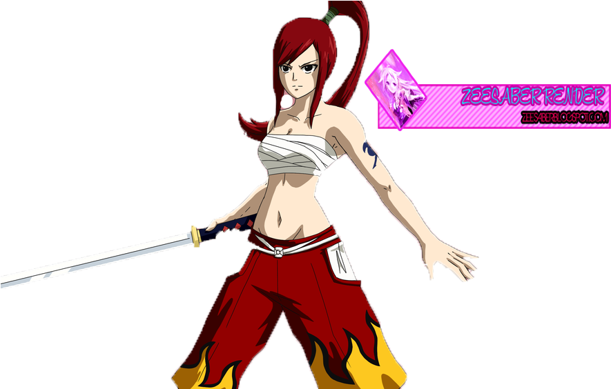 Erza Scarlet Adamantine Armor Download - Cartoon (900x563), Png Download