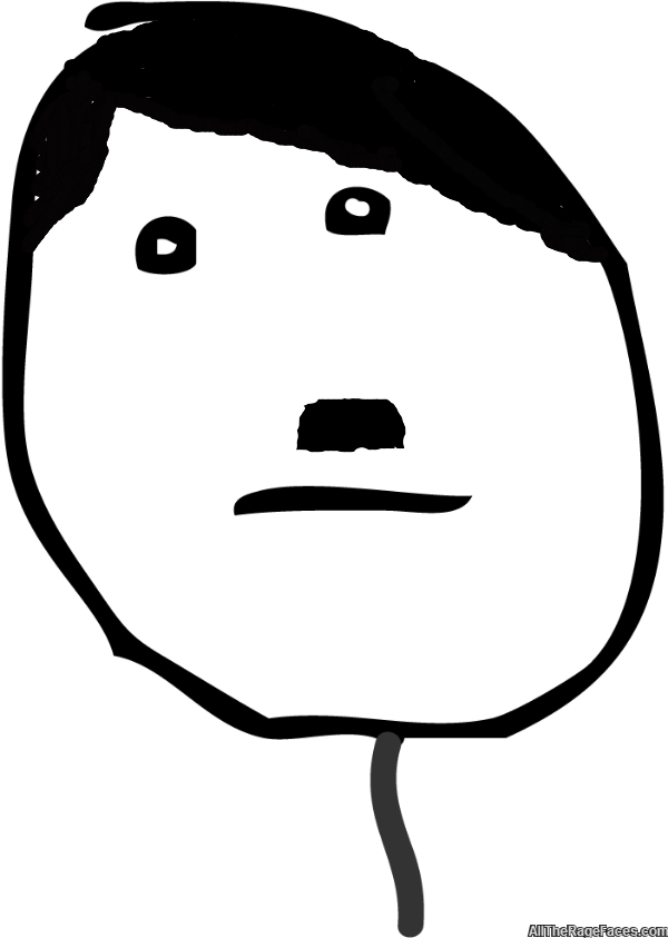 Rage Meme Poker Face Clipart , Png Download - Hitler Meme Face Png (600x843), Png Download