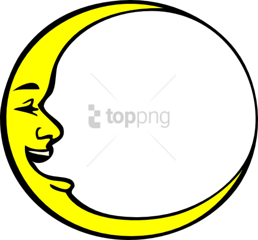 Free Png Smiling Crescent Moon Png Image With Transparent - Crescent Moon Smiling (850x790), Png Download