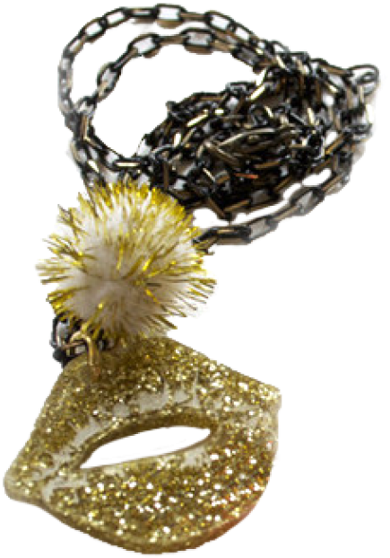 Atsuyo Et Akiko Pompom Lips Necklace - Mask (960x720), Png Download