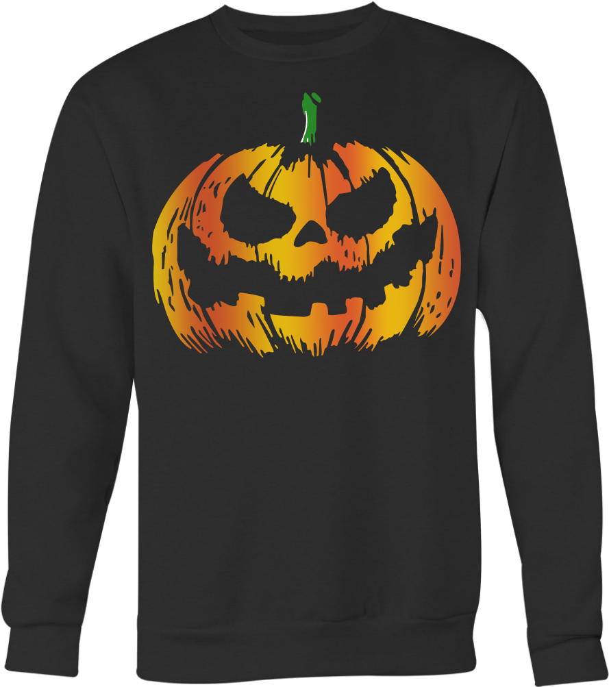 Scary Face Halloween Pumpkin T-shirt Best Hallowen - T-shirt PNG  Transparent With Clear Background ID 212631