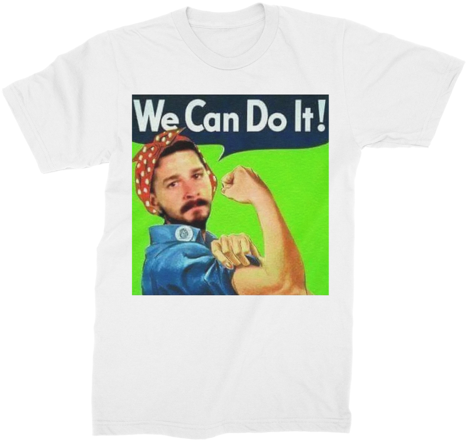 We Can Do It Meme ﻿premium Jersey Men's T-shirt - Rosie The Riveter (1024x1024), Png Download