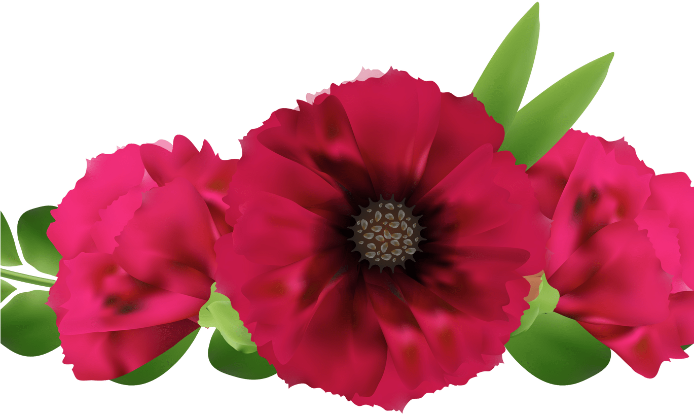 Beautiful Red Flowers Png Clip Art Image Gallery Yopriceville - Flores De Frida Kahlo Dibujo (1368x855), Png Download