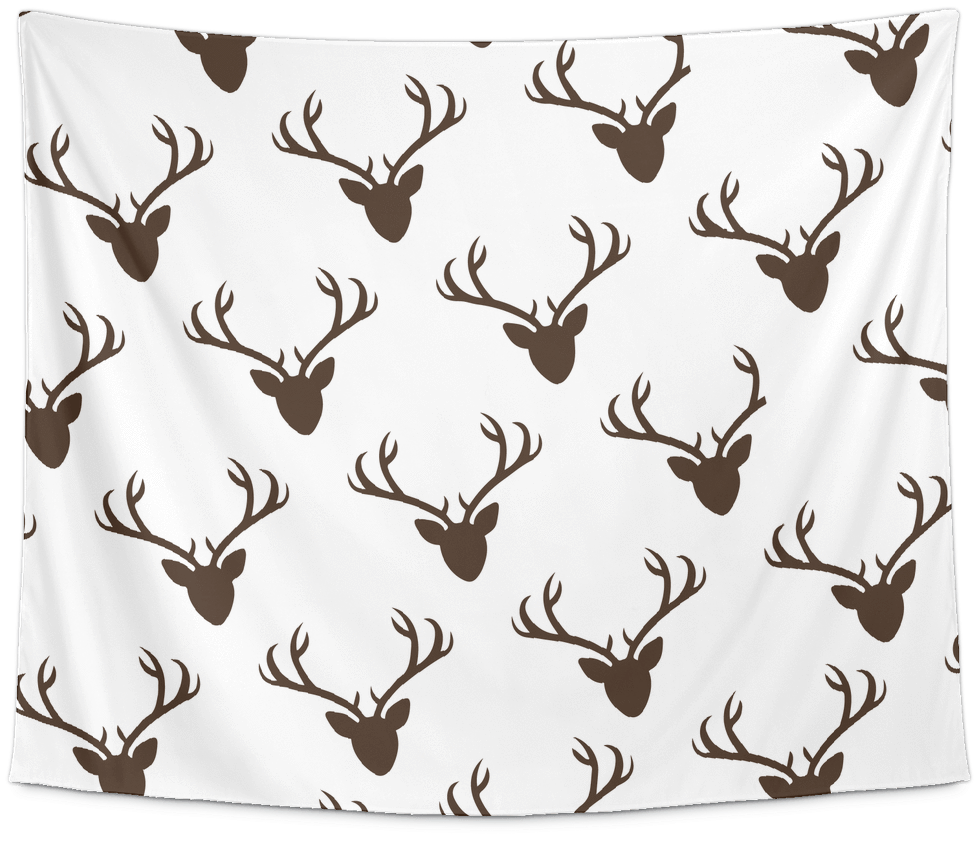 Deer Head Wall Tapestry - Placemat (1024x1024), Png Download