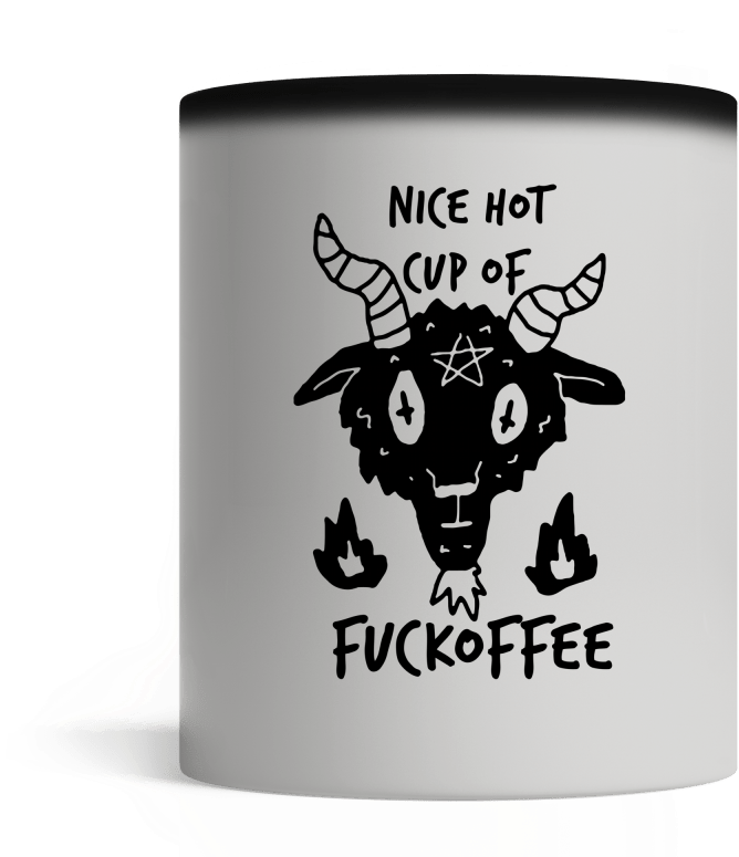 Satan Goat Head Nice Hot Cup Of Fuckoffee Mugs - British Heart Foundation (800x800), Png Download