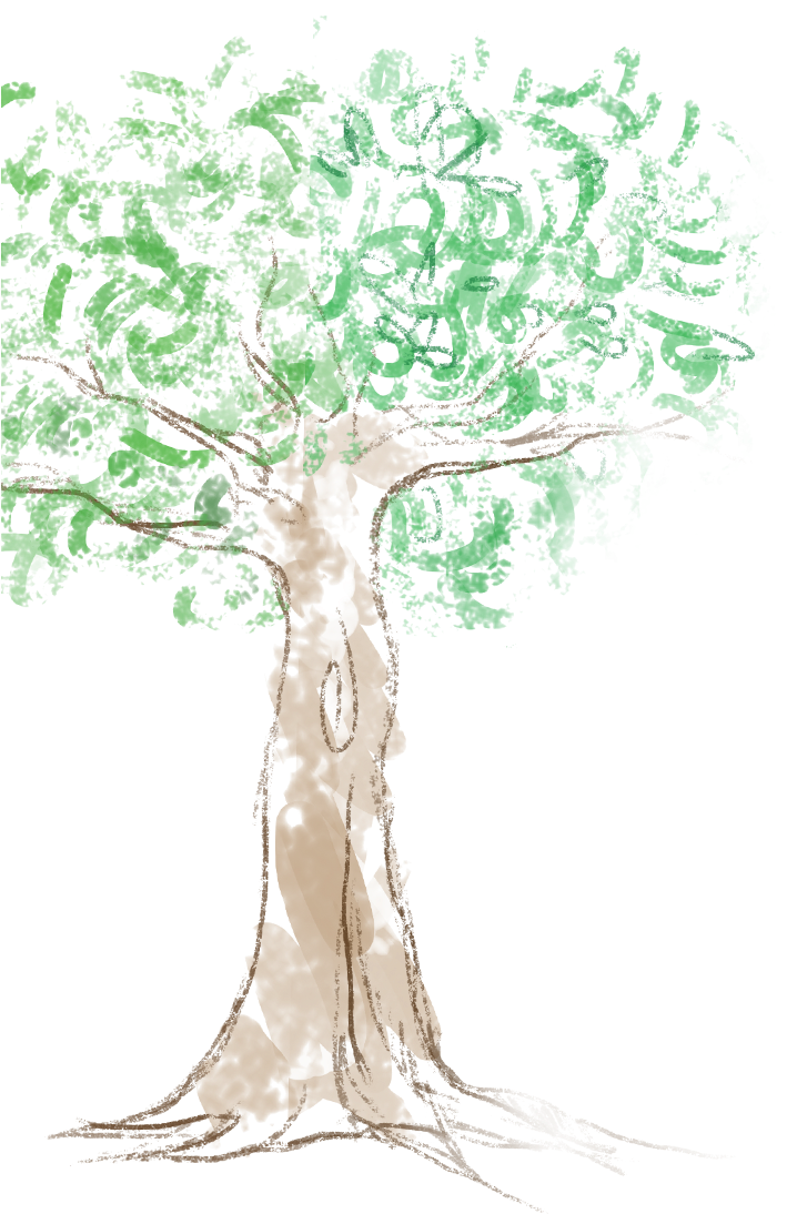 Chalk Drawn Tree - Illustration (717x1107), Png Download
