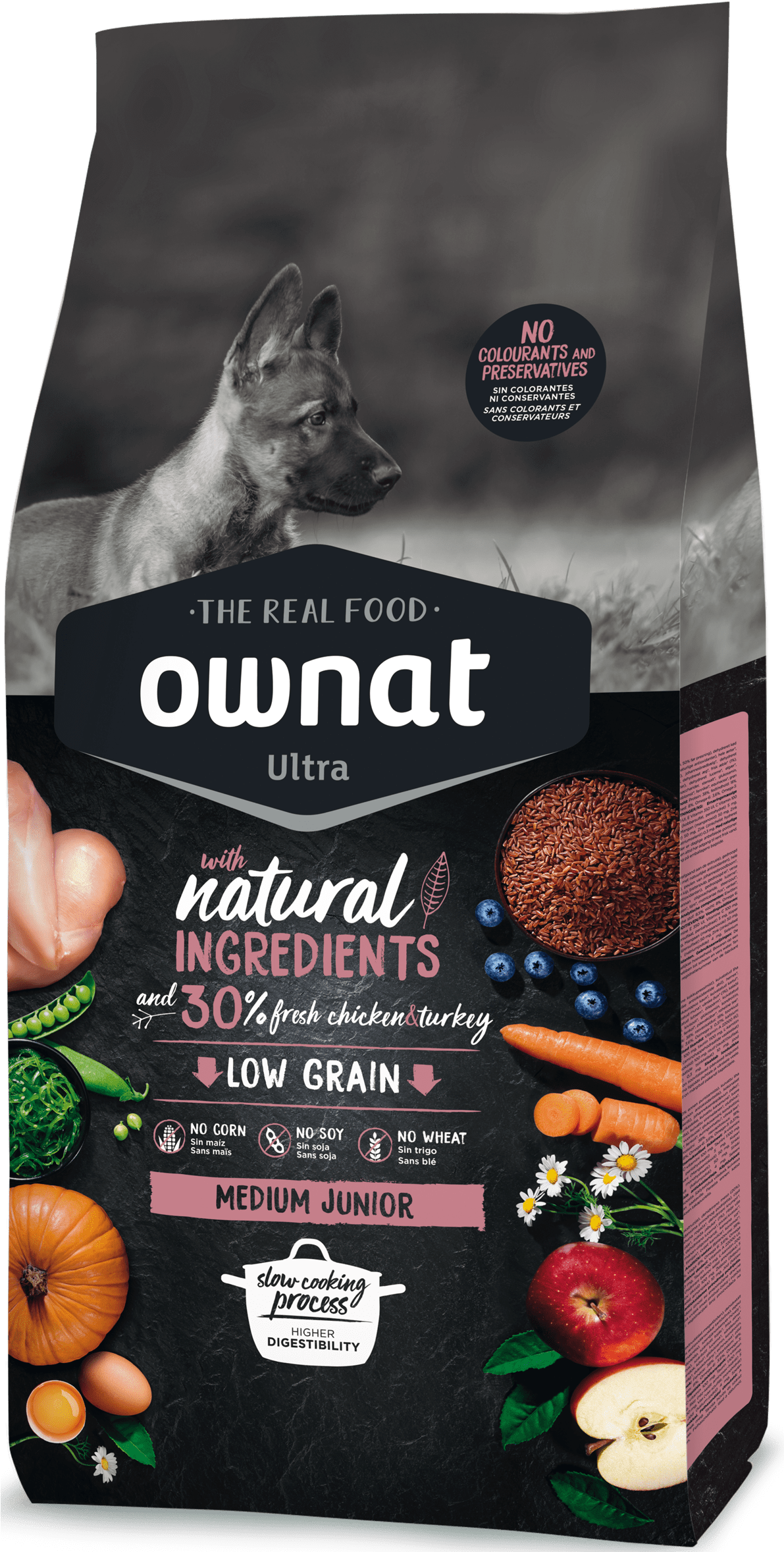 Suitable For Puppies Of Medium Sized Breeds From Weaning - Croquettes Ownat Chien (1190x2364), Png Download