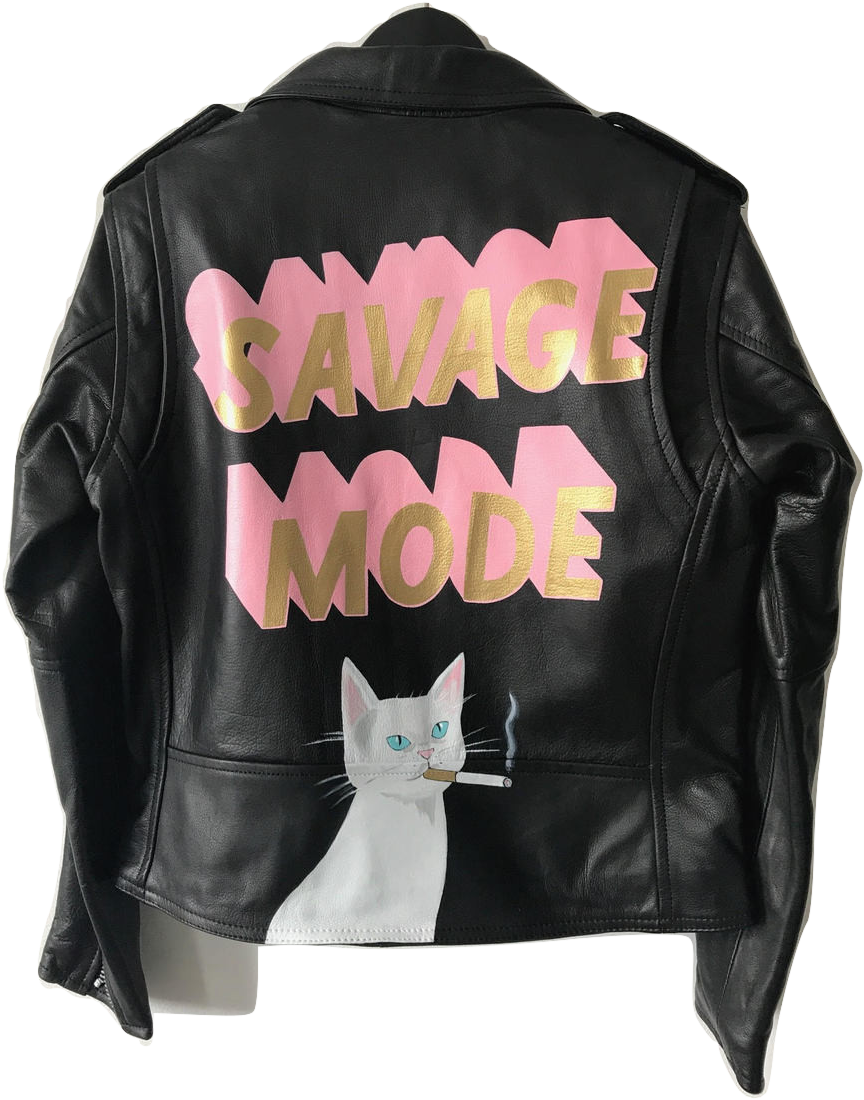 Image Of Savage Mode - Leather Jacket (949x1207), Png Download