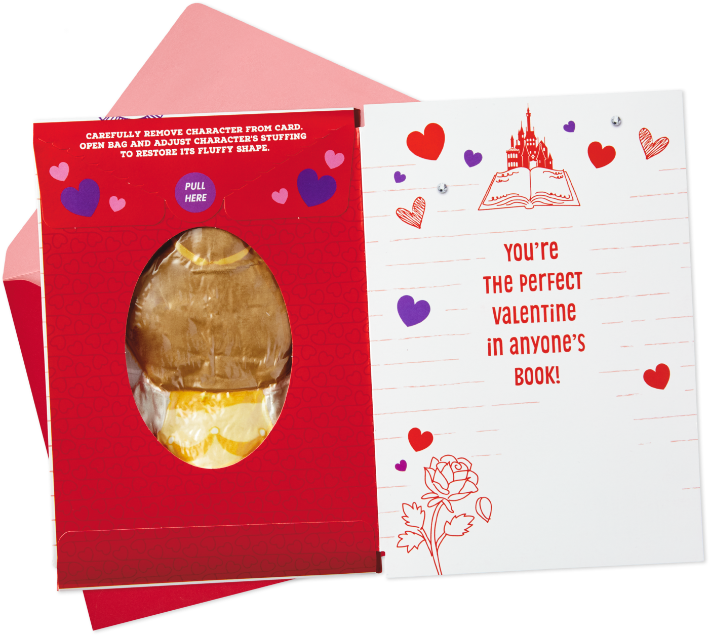 Itty Bittys® Beauty And The Beast Belle Valentine's - Paper (1470x1470), Png Download