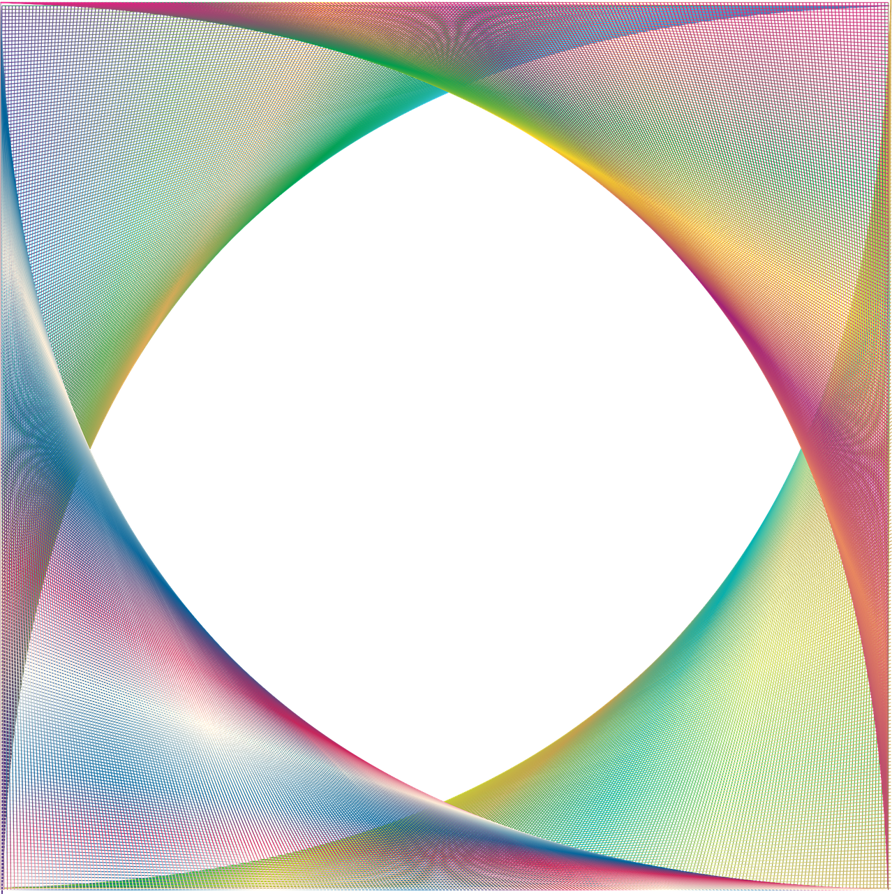 Lines Colour Straight - Circle (1278x1280), Png Download