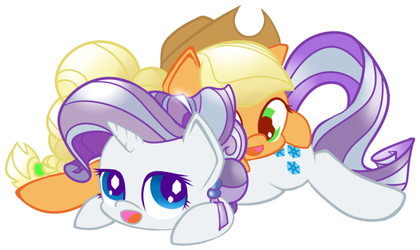 Rarity Applejack Pinkie Pie Rainbow Dash Fluttershy - Applejack (900x553), Png Download