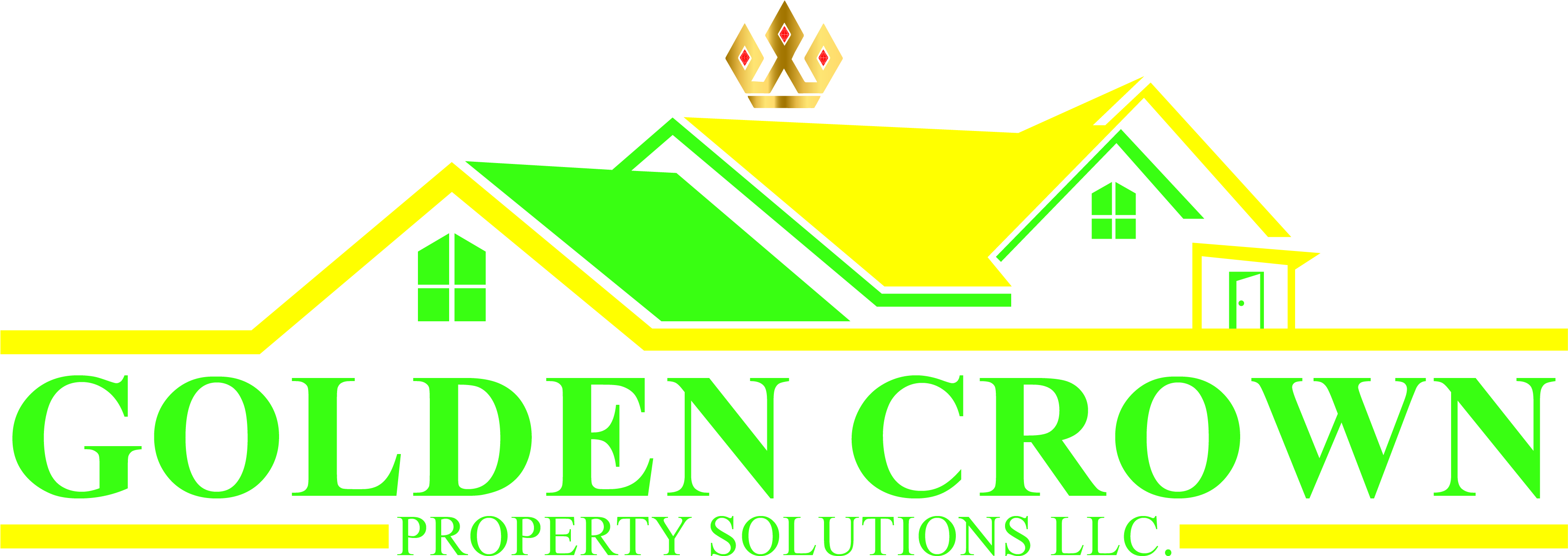 Golden Crown Property Solutions, Llc - Triangle (3567x1301), Png Download