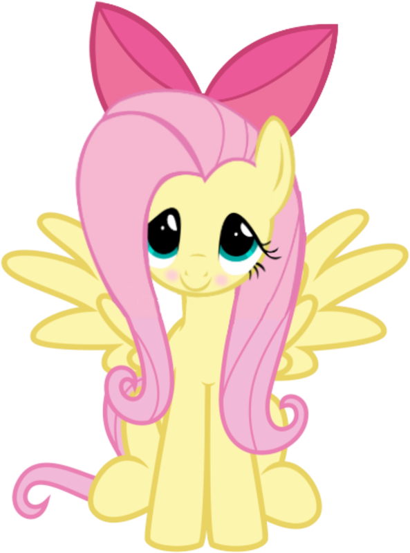 My Little Pony - My Little Pony Fluttershy Bow (600x823), Png Download