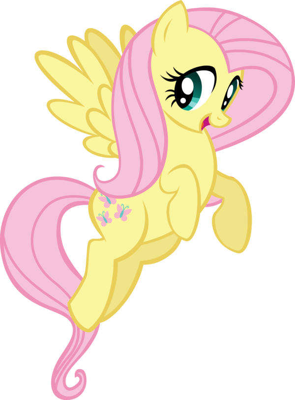 Mlp-fluttershy - Cartoon (600x815), Png Download