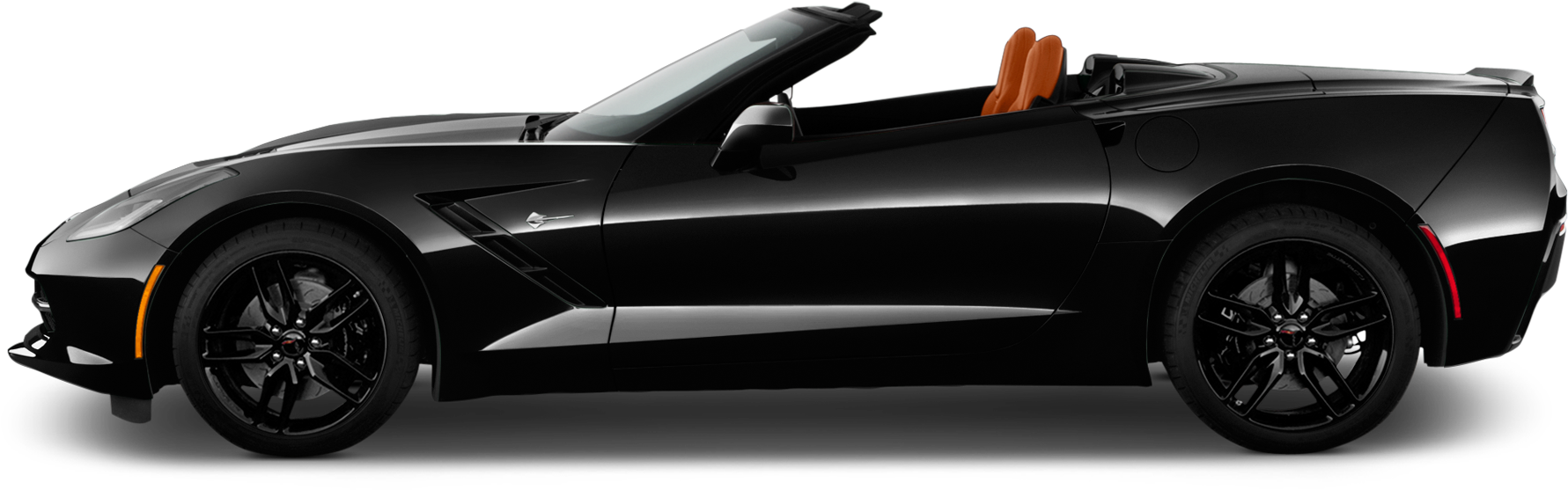 48 - - Corvette Convertible Black 2018 (2048x1360), Png Download