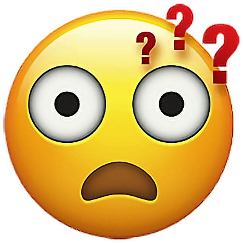 #emoji #emojisticker #sticker #stickers #confused #smiley - Sticker Of Comfusion (1024x1024), Png Download