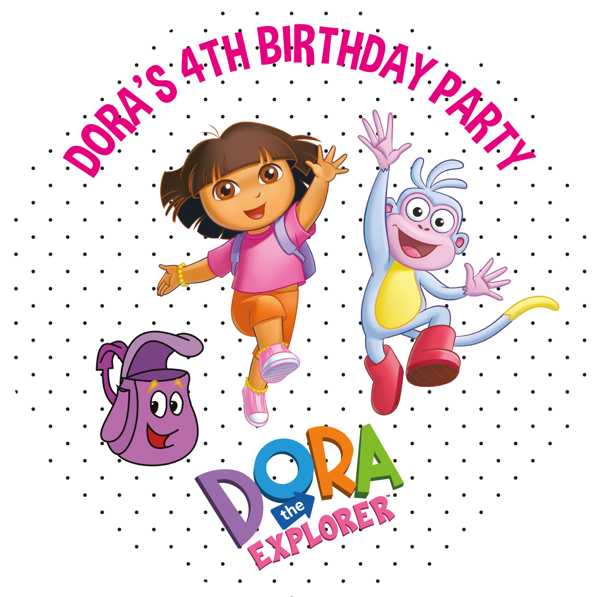 Dora The Explorer Party Box Stickers - Dora The Explorer Png (1200x1200), Png Download