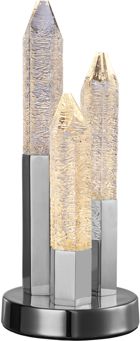 Illuminati Shard Polished Chrome Led Table Lamp - Trophy (449x800), Png Download