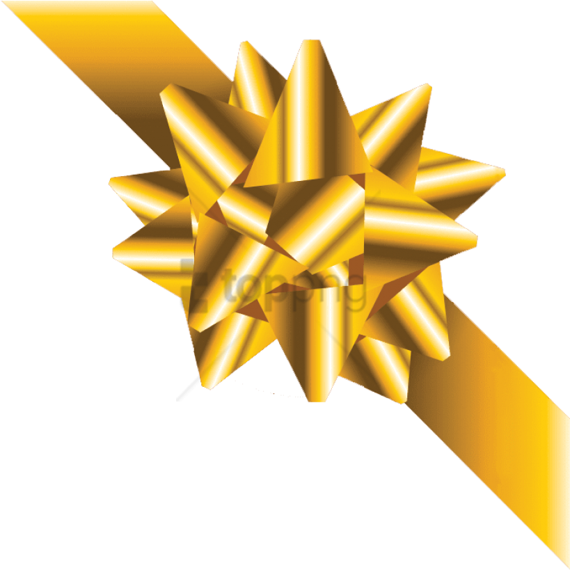Free Png Gold Gift Bow Png Png Images Transparent - Graphic Design (851x845), Png Download