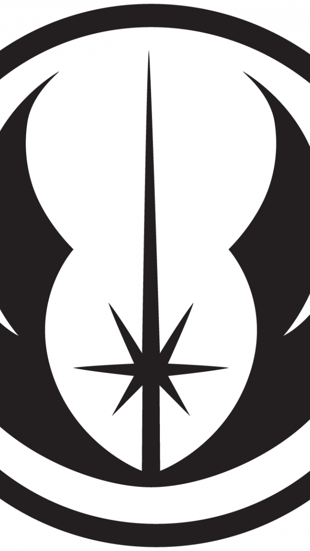 Grey Jedi Symbol (640x1136), Png Download