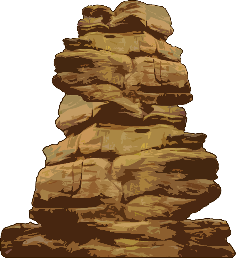 Drawn Rock Scenery - Outcrop (824x902), Png Download