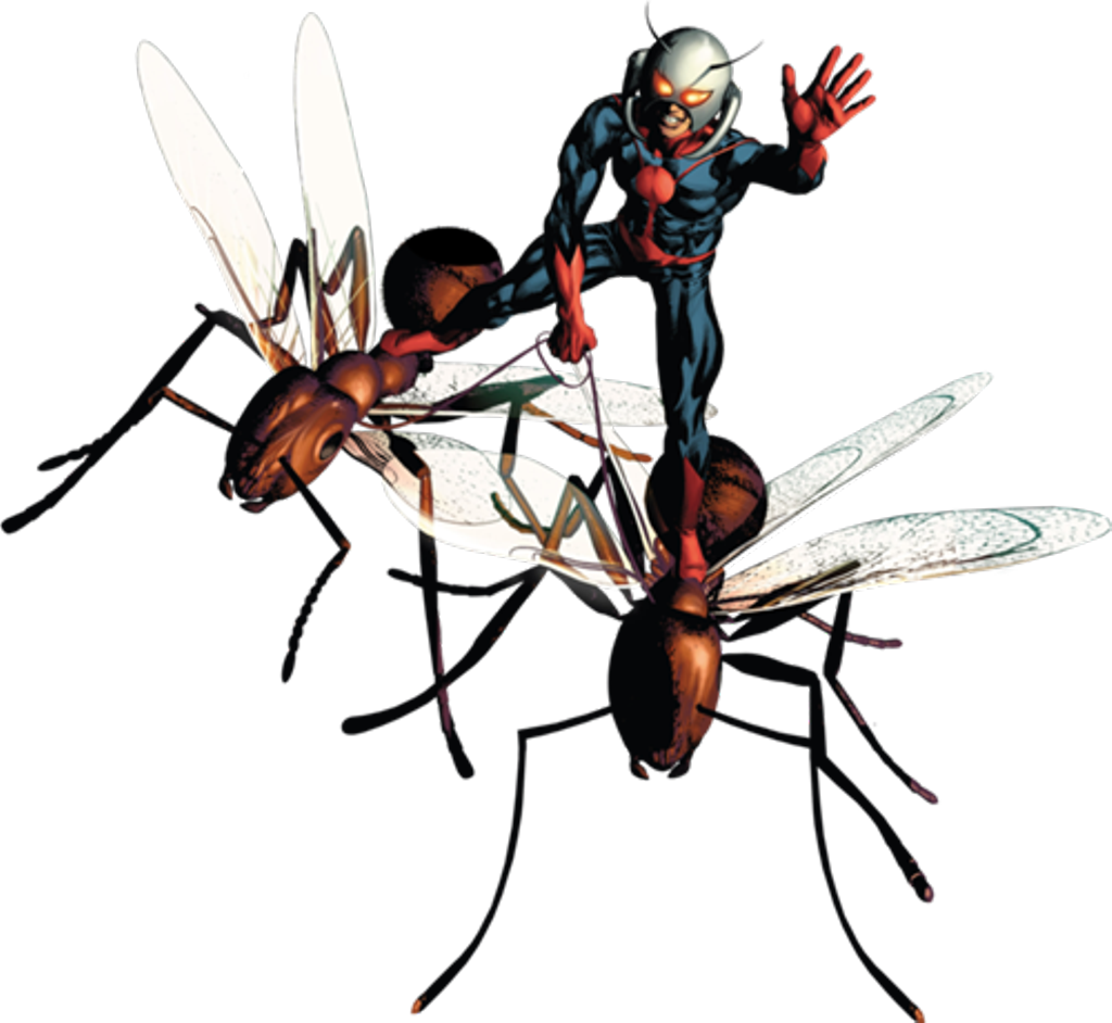 Antman Sticker - Ant Man On Ant Png (1024x942), Png Download