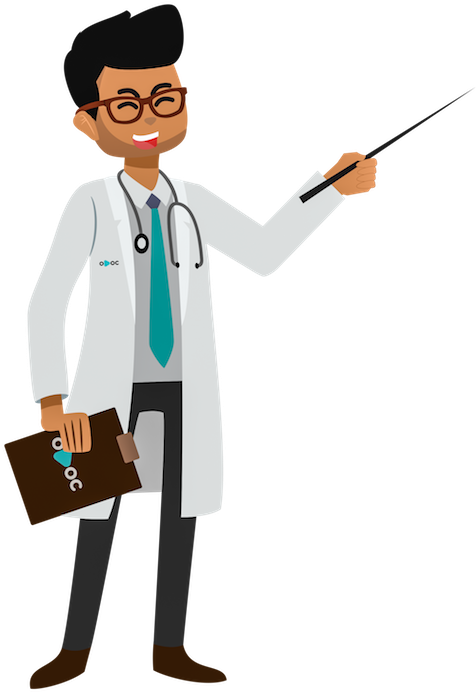 Doctor Pointing Website Banner (1000x740), Png Download