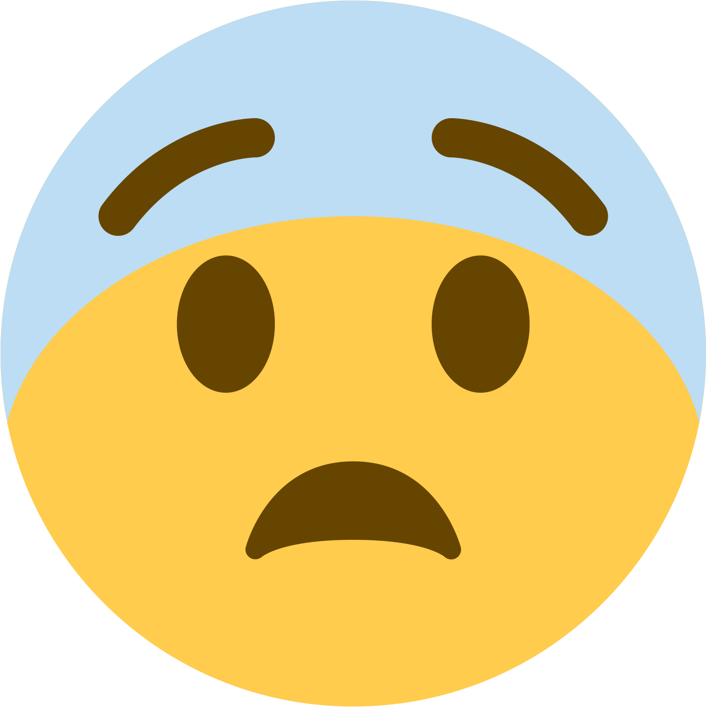 Free Art Print Of Christmas Emoticon Vector Emoji - Fearful Emoji (1500x1500), Png Download