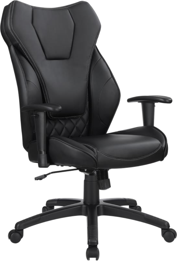 Contemporary Black High-back Office Chair - Office Chair Dhs272 (672x989), Png Download