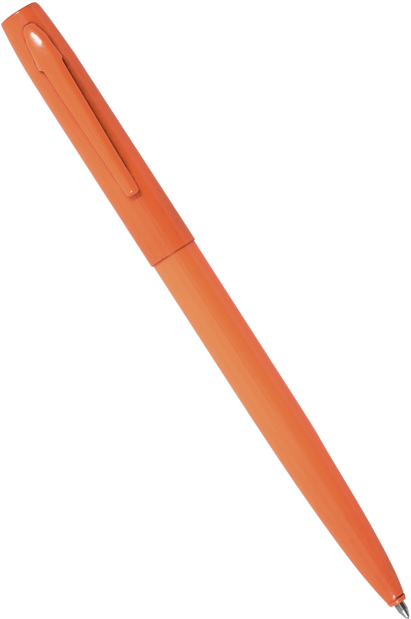 Or 97 Orange Metal Clicker Pen Black Ink - Orange (700x700), Png Download