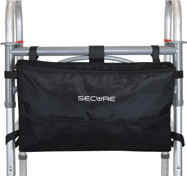 Secure® 6-pocket Walker Bag In Black - Bicycle Frame (800x800), Png Download