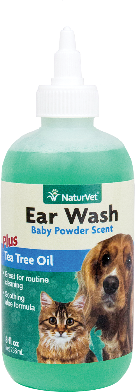 Naturvet Gentle Pet Ear Wash & Odor Reducing Treatment - Tea Tree Oil Ear Cleaner For Dogs (1072x1500), Png Download